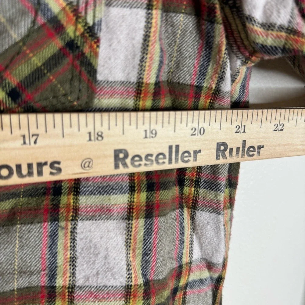 Vtg True Religion Shirt Mens XXL Plaid Snap Y2K Grunge Western Rodeo Flannel